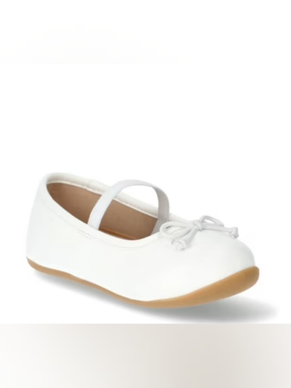Girls White Mary Jane Ballet Flat with Bow